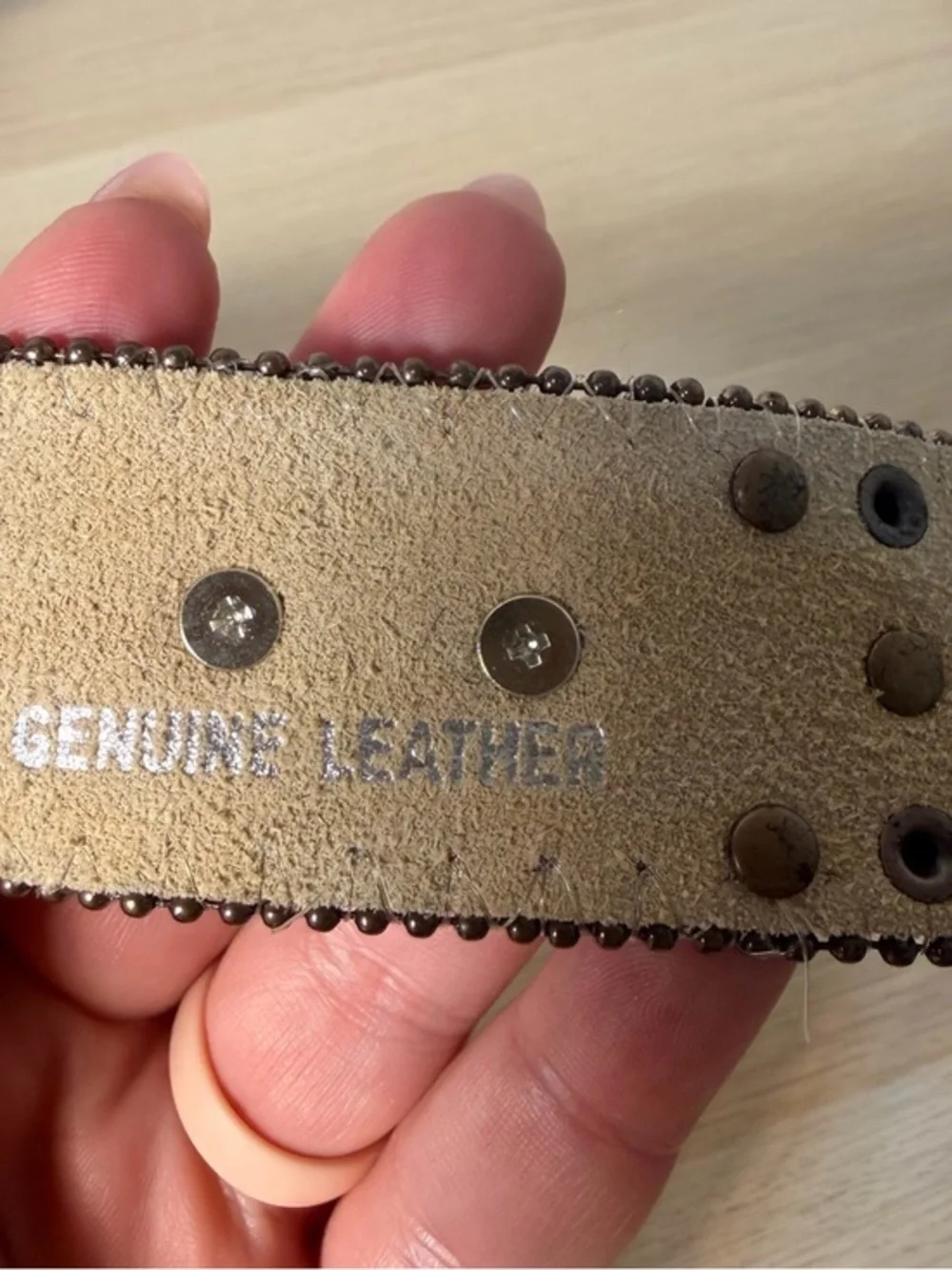 Nocona Size L Western Rodeo Rhinestone Jewel Embellished Calf Hair Leather‎ Belt